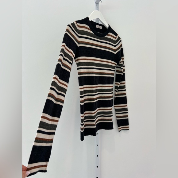 BRUNELLO CUCINELLI MULTI WOOL CASHMERE STRIPE KNIT SIZE XS NWOTS! - Picture 5 of 17